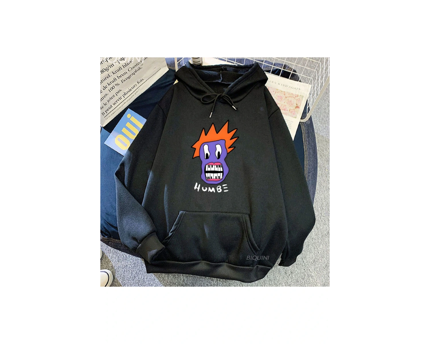 Beyaz Unisex | Komik Humbe grafik Hombre deras Hombre Hip Hop Streetwear rahat