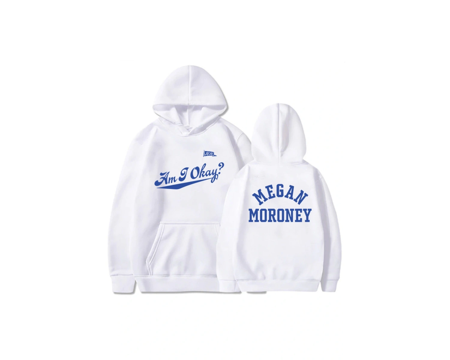 Beyaz Unisex Megan Moroney Am ben tamam albüm baskı Hooded deras kapşonlu