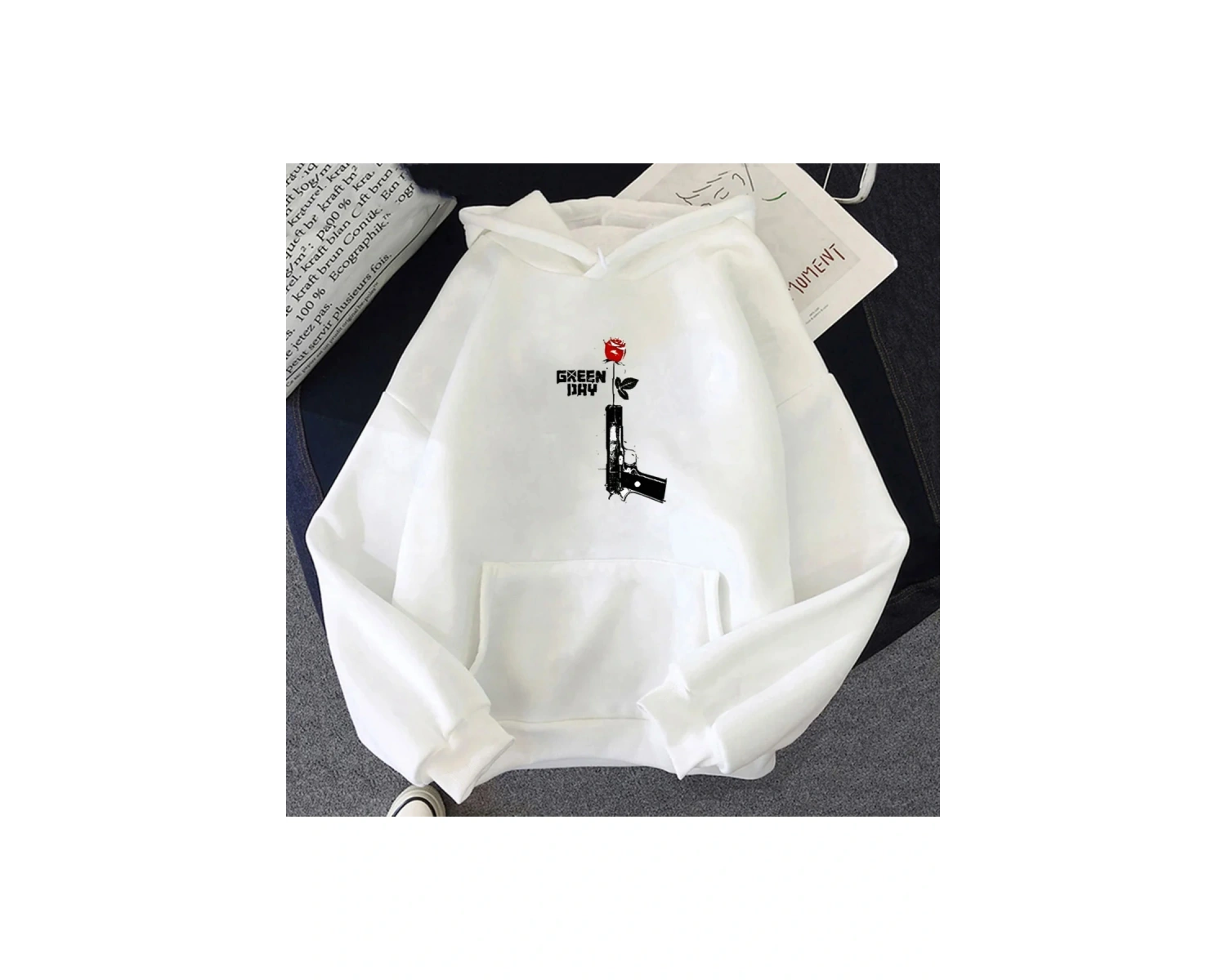 Beyaz Unisex Müzik g-yeşil gün Rock Band estetik Hoodie yakışıklı serin sweasweatshirt çiftk