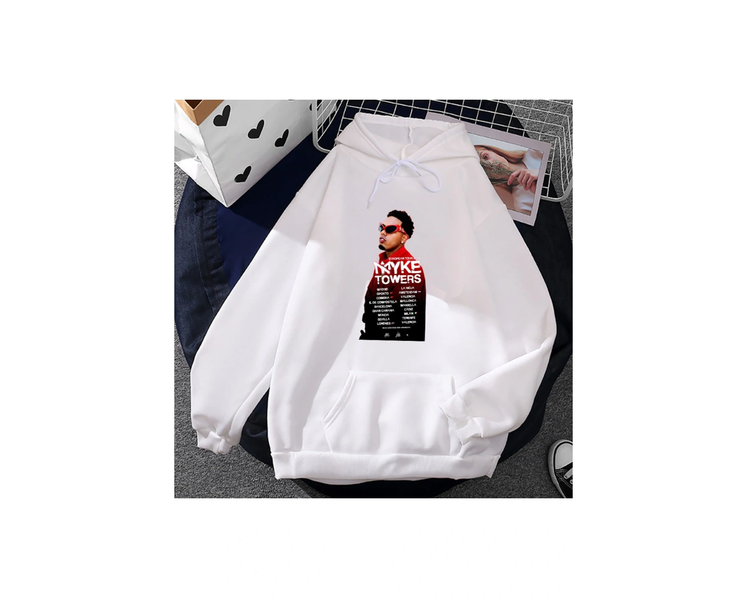 Beyaz Unisex Myke kuleleri La Pantera Negra Ropa Hombre Long deraseklerkıyaf