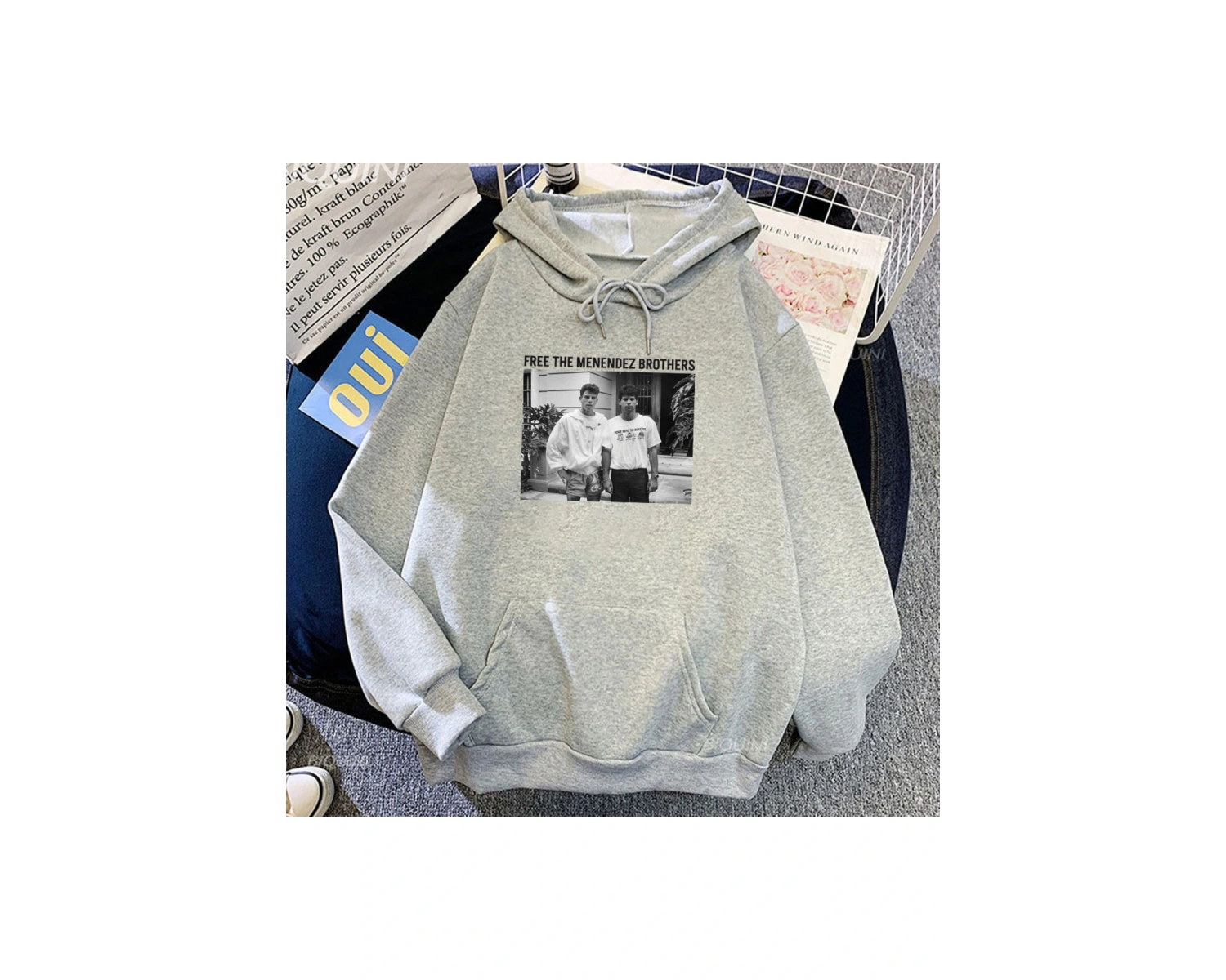 Beyaz Unisex Nicholas chachagrafik ücretsiz Menendez kardeşler film baskı Streetwear Hip H