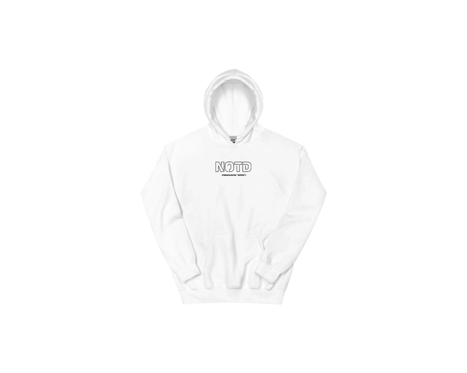 Beyaz Unisex NOTD Yıldız Kapüşonlular Grunge Moda Cep Kapşonlu Ele