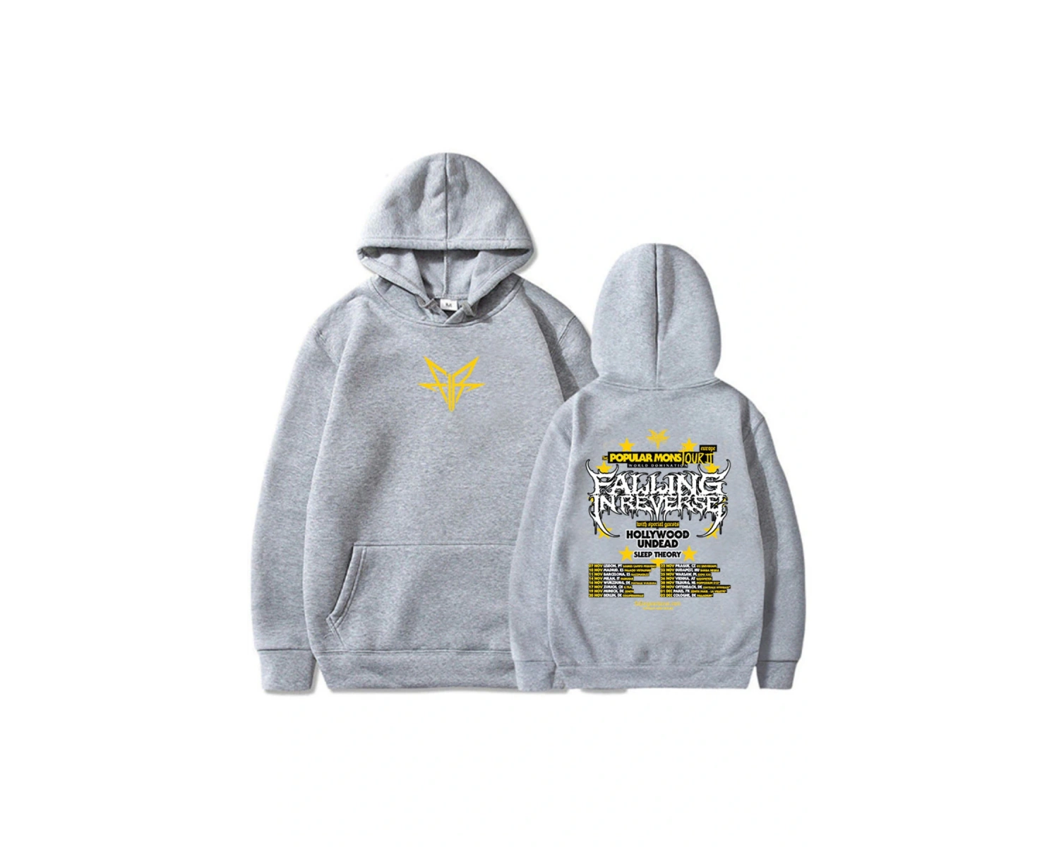 Beyaz Unisex Popüler Mons tur giyim ters bant içinde düşen grafik Hip Hop He