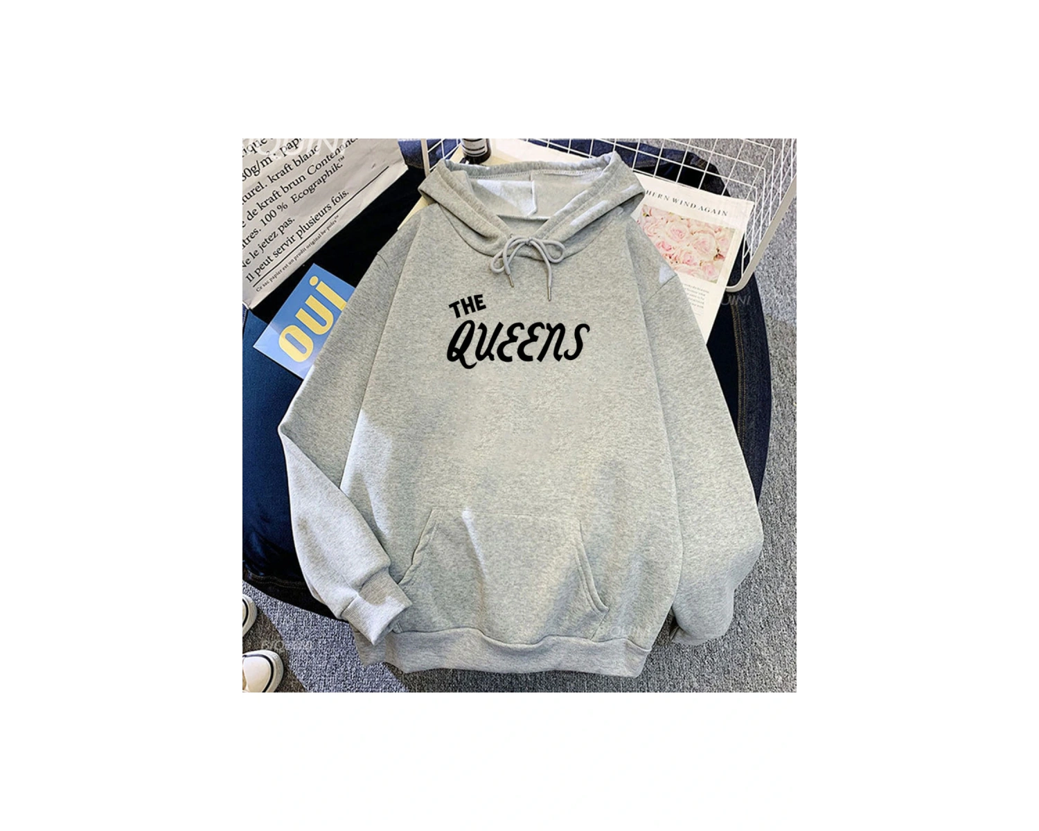 Beyaz Unisex Queens taş yaş kıyafetleri Casual kapşonlu Rop
