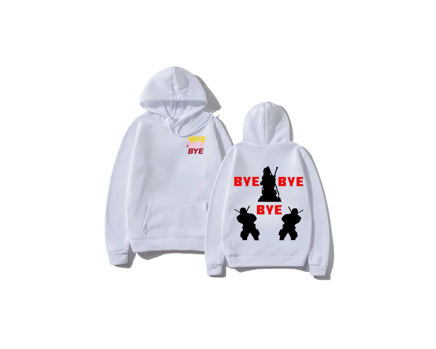 Beyaz Unisex Retro Hoodie bebek komik yeni Trend giyim yüksek sokak rahat kari