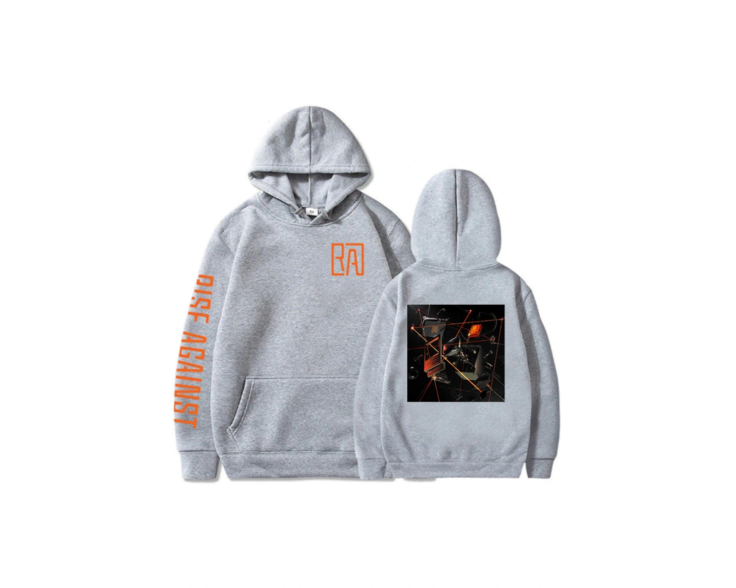 Beyaz Unisex RISE AGAINST RICOCHET Kapüşonlular Erkekrafik Rahat Gevşek Rock Grubu