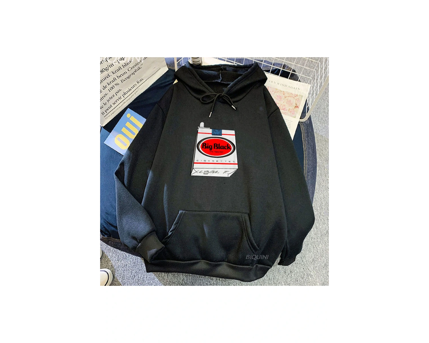 Beyaz Unisex Rock Band siyah Hip Hop Streetwear rahatrafik baskı giysi