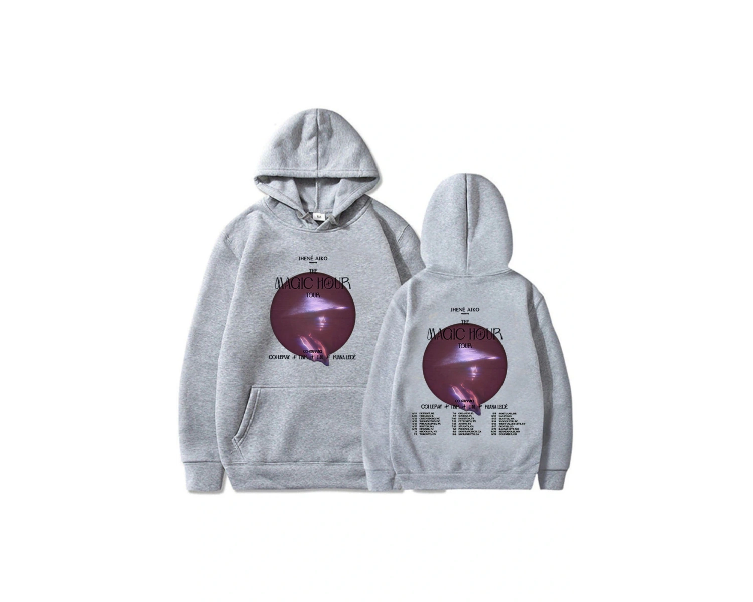 Beyaz Unisex Sihirli saat turu Jhene Aiko kapüşonlu Hip dera Hip Hop Street