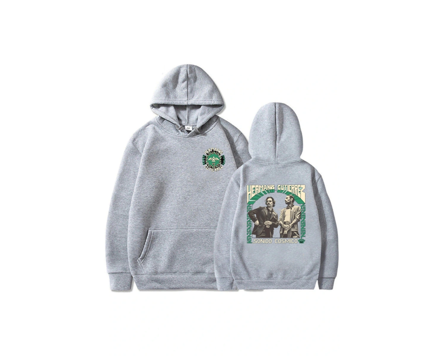 Beyaz Unisex Sonido Cosmico tur Band Hermanos Gutierrez grafik rahat Streetwe