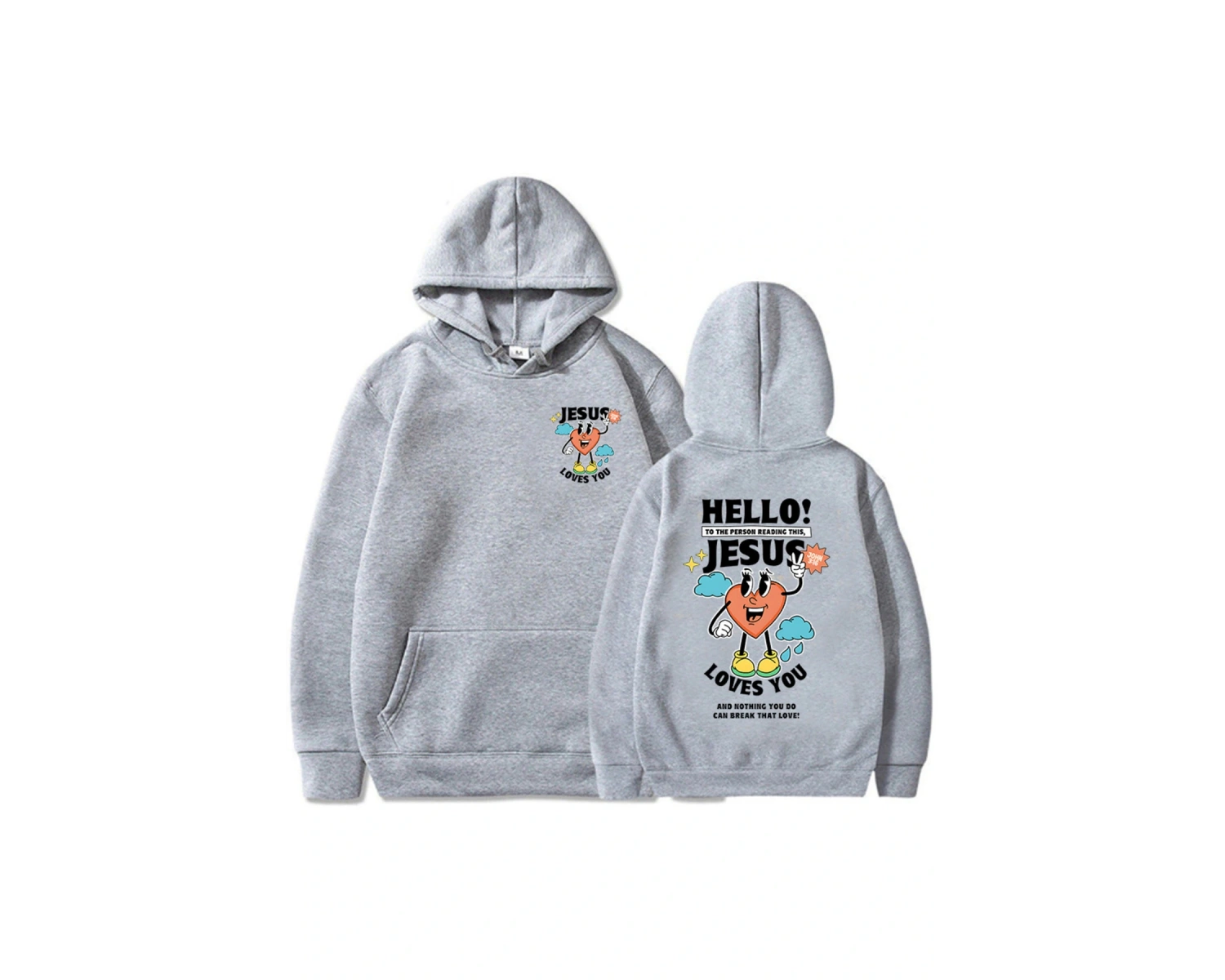 Beyaz Unisex Streetwear Hip Hopi hıristiyan İsa sizi seviyor İncil Verse rahat komi