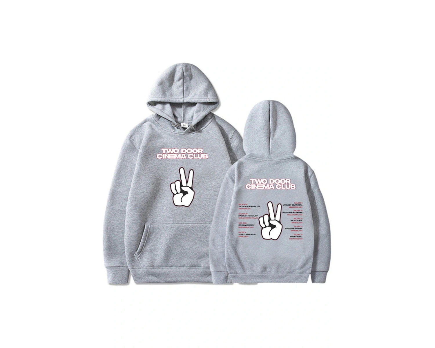 Beyaz Unisex Streetwear Two Door Cinema Club Long Sleeve Men Women Winter Sweatshirts Sudad