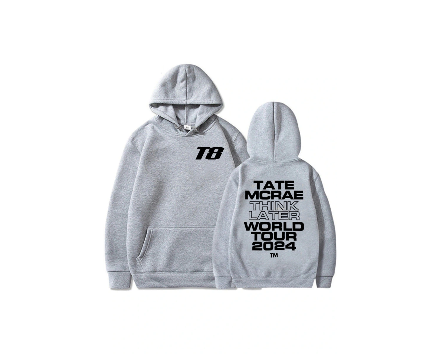 Beyaz Unisex Tamam Ben Tamam Tate McRae Kapüşonlular T8 Sonra Düşünüyorum Dünya Turu