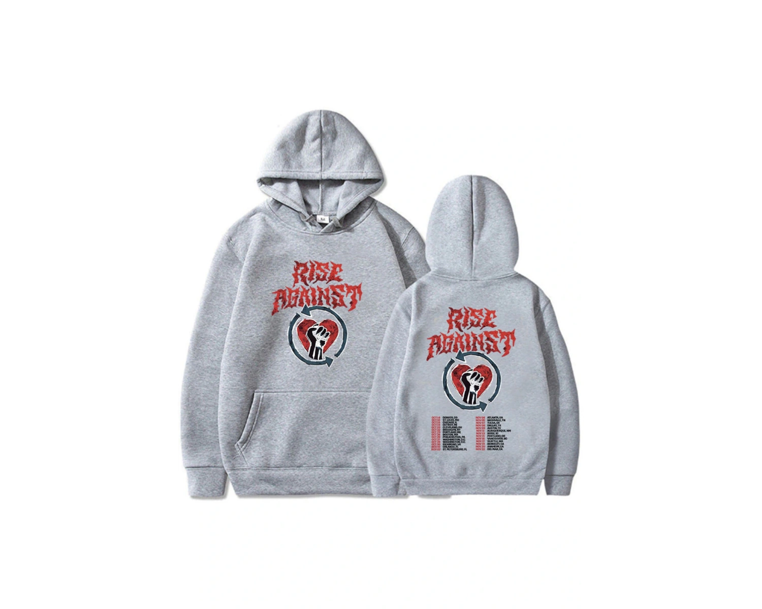 Beyaz Unisex Tur lar Moletom karşı yükselişi rahat Hip Hop Streetwear gr