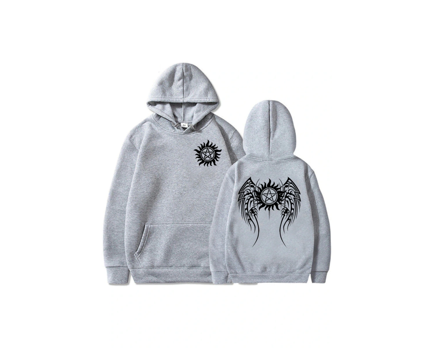 Beyaz Unisexi Supernaturall Winchester Bros Kapüşonlular Kapşonlu G