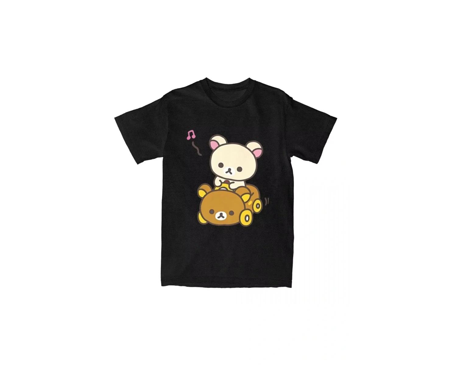 Beyaz Üst Yaz Yeni Karikatür baskılı Kore Üstleri Gevşek Yuvarla