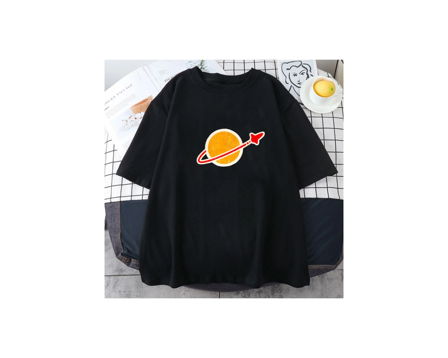 Beyaz Uzay Lego grafik baskı yumuşak -gömlek estetik Tshirt Tee Unisex Tee