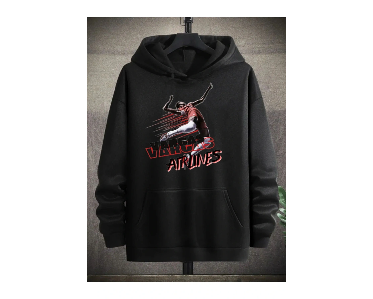 Beyaz Vargas Baskılı Oversize Kapuşonlu Unisex Sweatshirt Bsgvargas