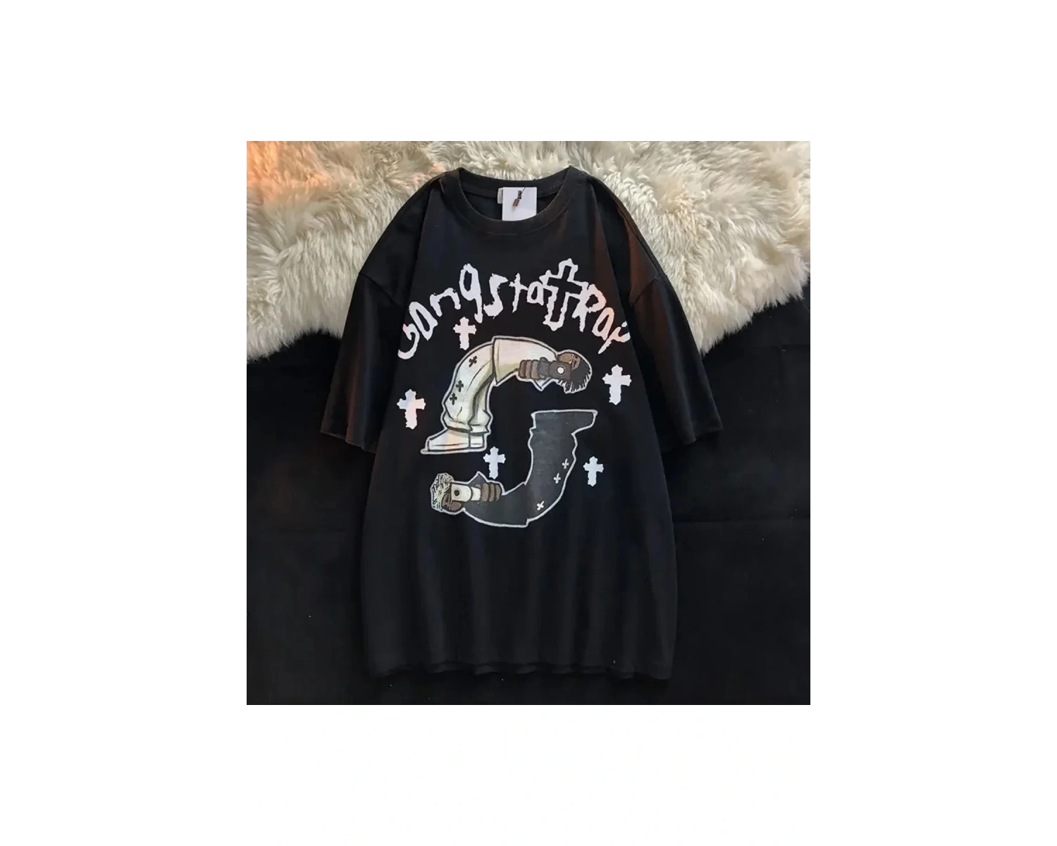 Beyaz Vintage Clairo Charm Kedi Yeni Albümler için Te