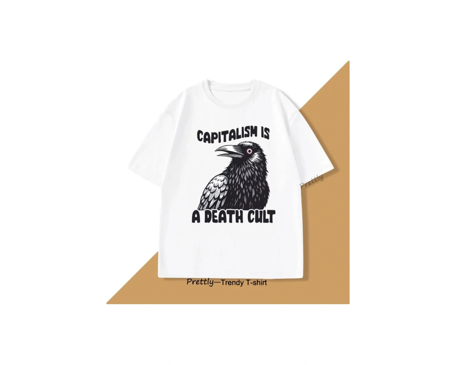 Beyaz Vintage Kapitalizm Bir Ölüm Kült Grafik lar için Kısa