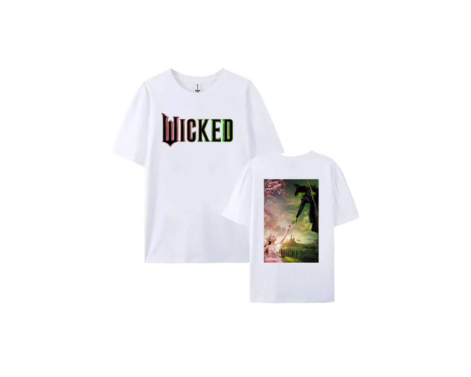 Beyaz Wicked Fantasy Movies Graphic Short Sleeve Cotton High Quality R
