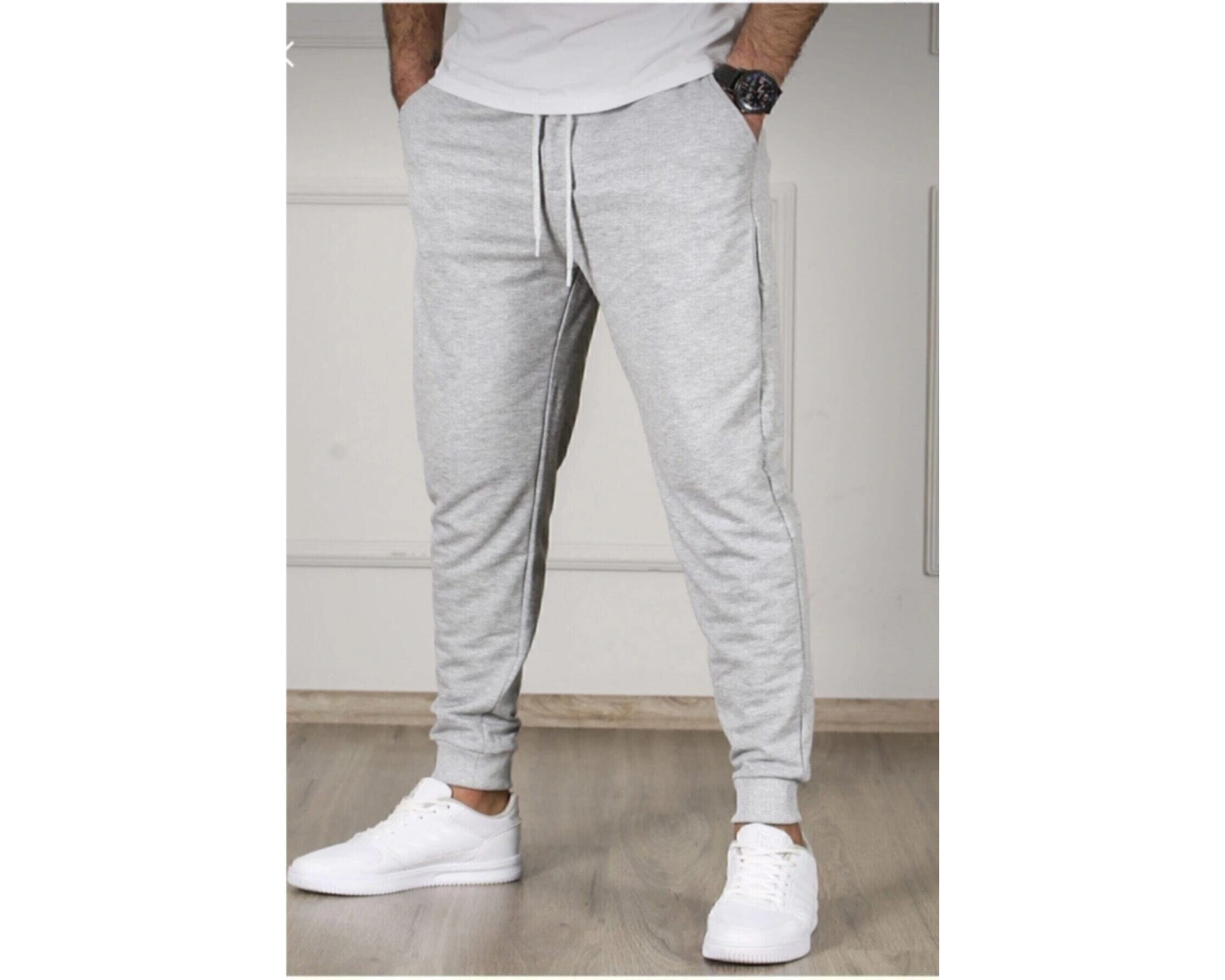 BF PLUS Gri Renk Slim Fit Jogger Alt Eşofman JGR12