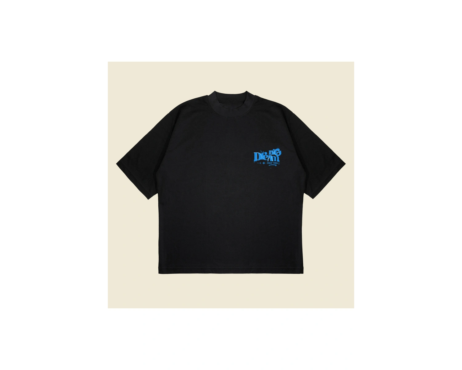 Big Dream Baskılı Oversize Unisex Pamuklu Nefes Alan Kalın Kumaşlı