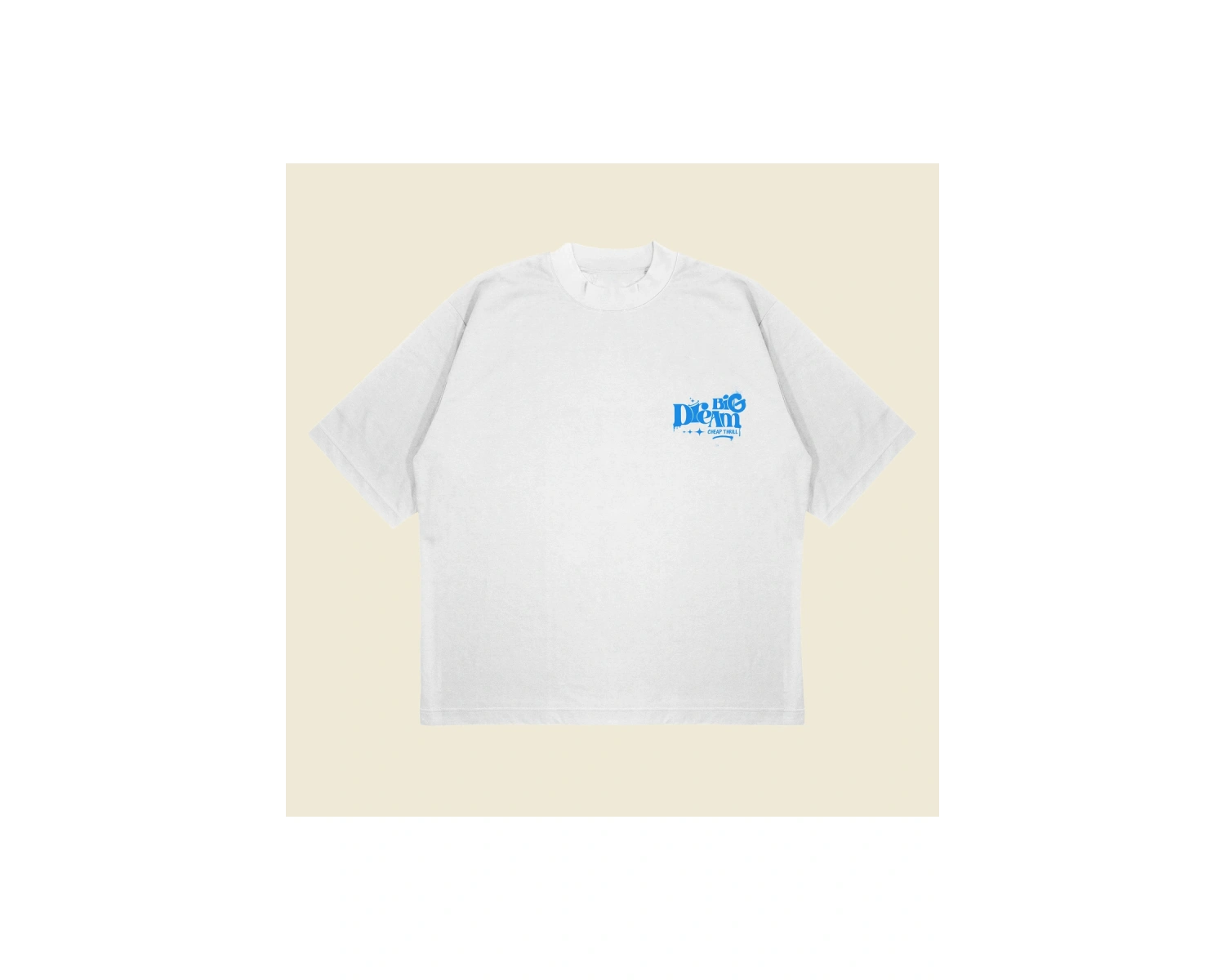 Big Dream Baskılı Oversize Unisex Pamuklu Nefes Alan Kalın Kumaşlı