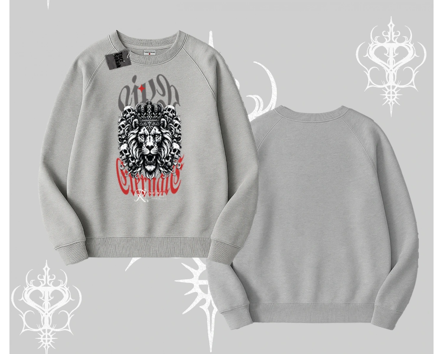 Biskilet Sweatshirt Crowned Lion Rock Authority Myth