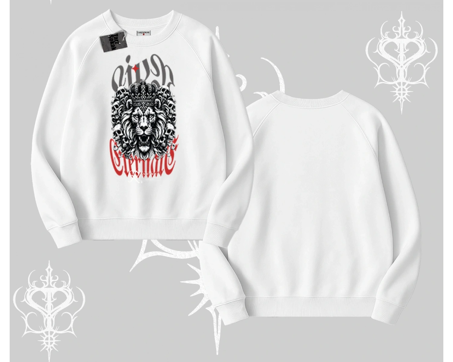 Biskilet Sweatshirt Crowned Lion Rock Authority Myth