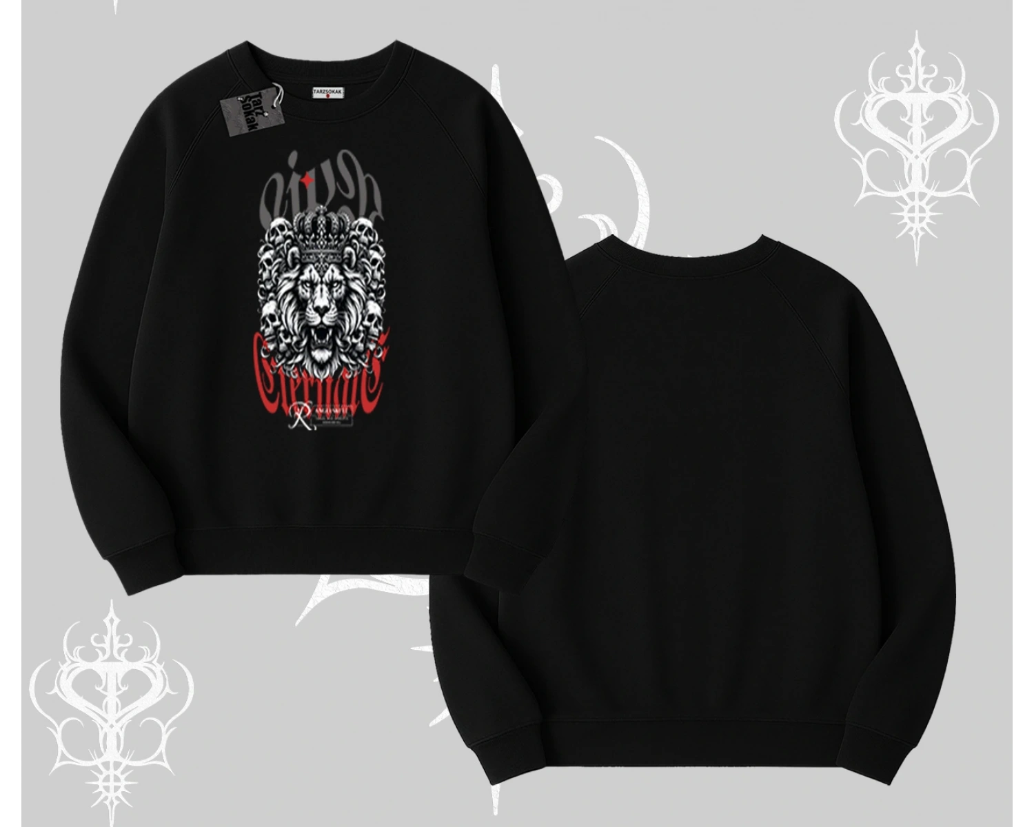 Biskilet Sweatshirt Crowned Lion Rock Authority Myth