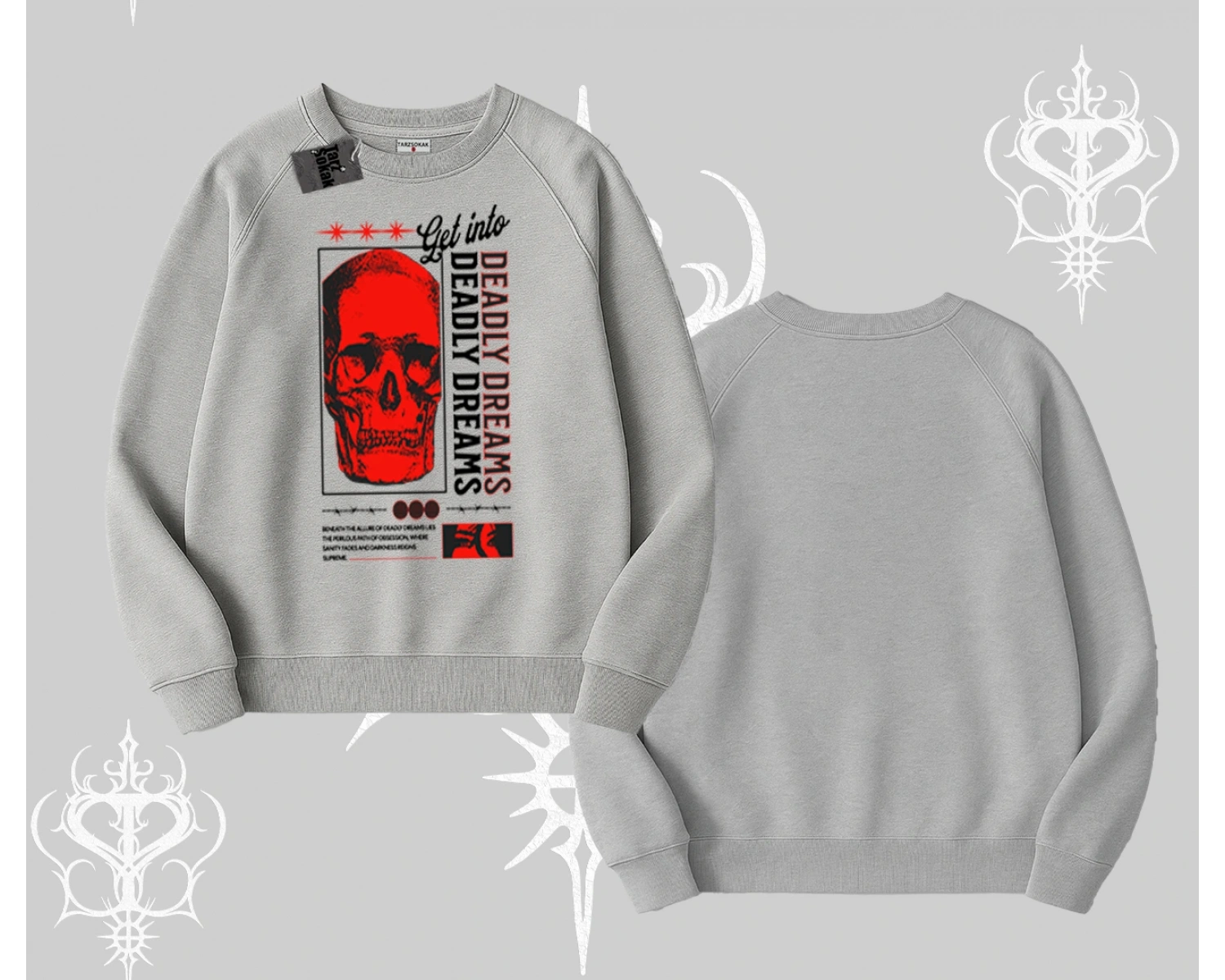 Biskilet Sweatshirt Deadly Dreams Skull Redcore Street Manifest