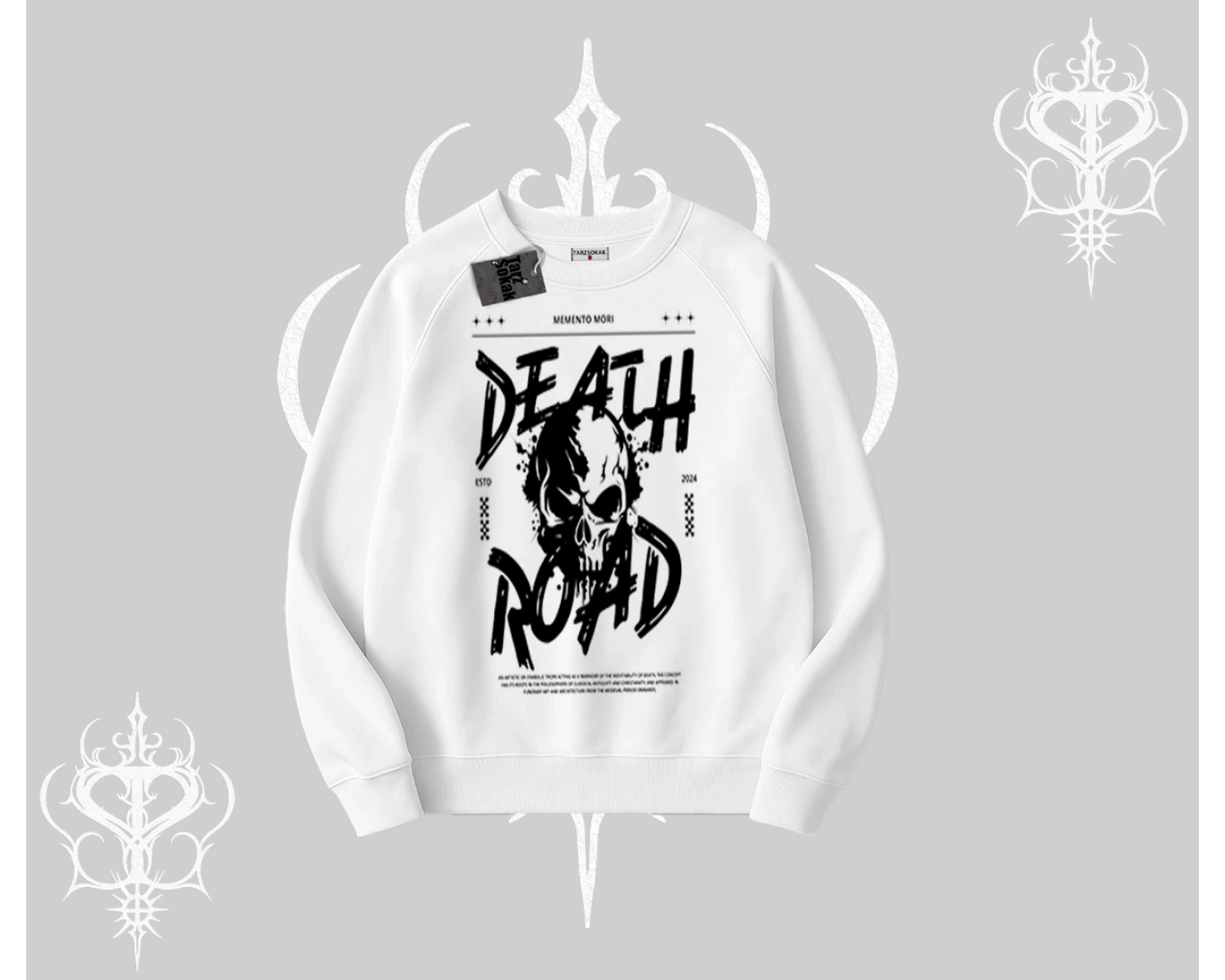 Biskilet Sweatshirt Death Road Memento Mori Street Manifest