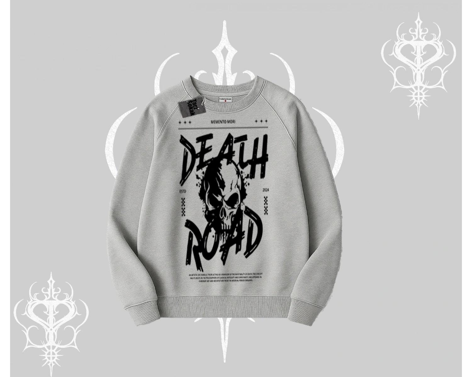 Biskilet Sweatshirt Death Road Memento Mori Street Manifest