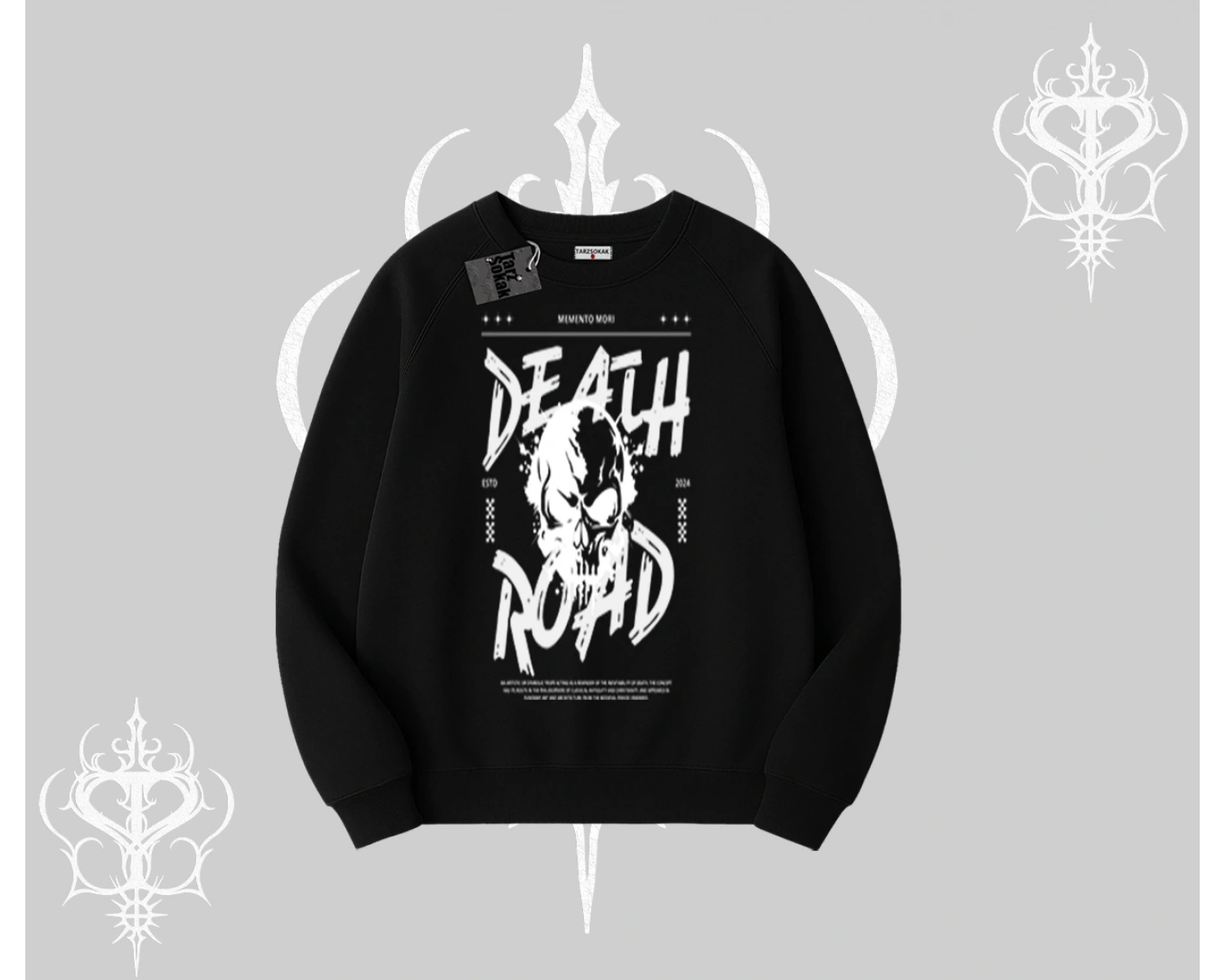Biskilet Sweatshirt Death Road Memento Mori Street Manifest