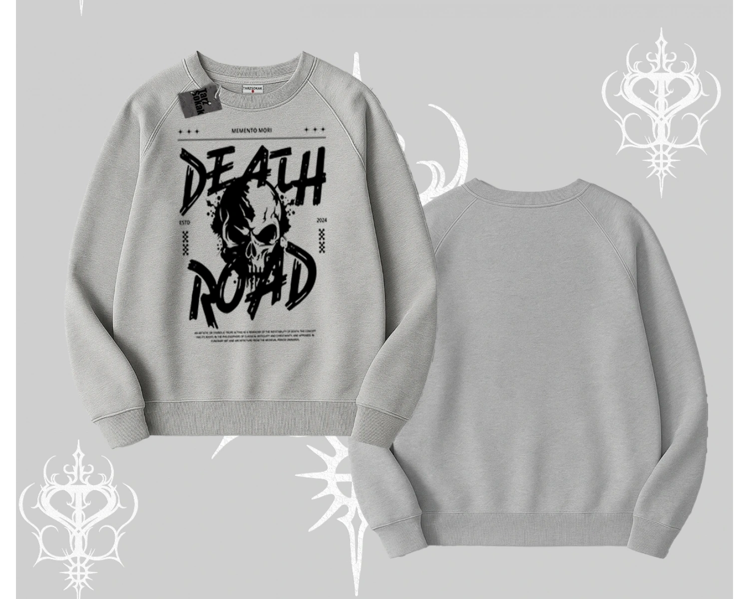 Biskilet Sweatshirt Death Road Memento Mori Street Manifest