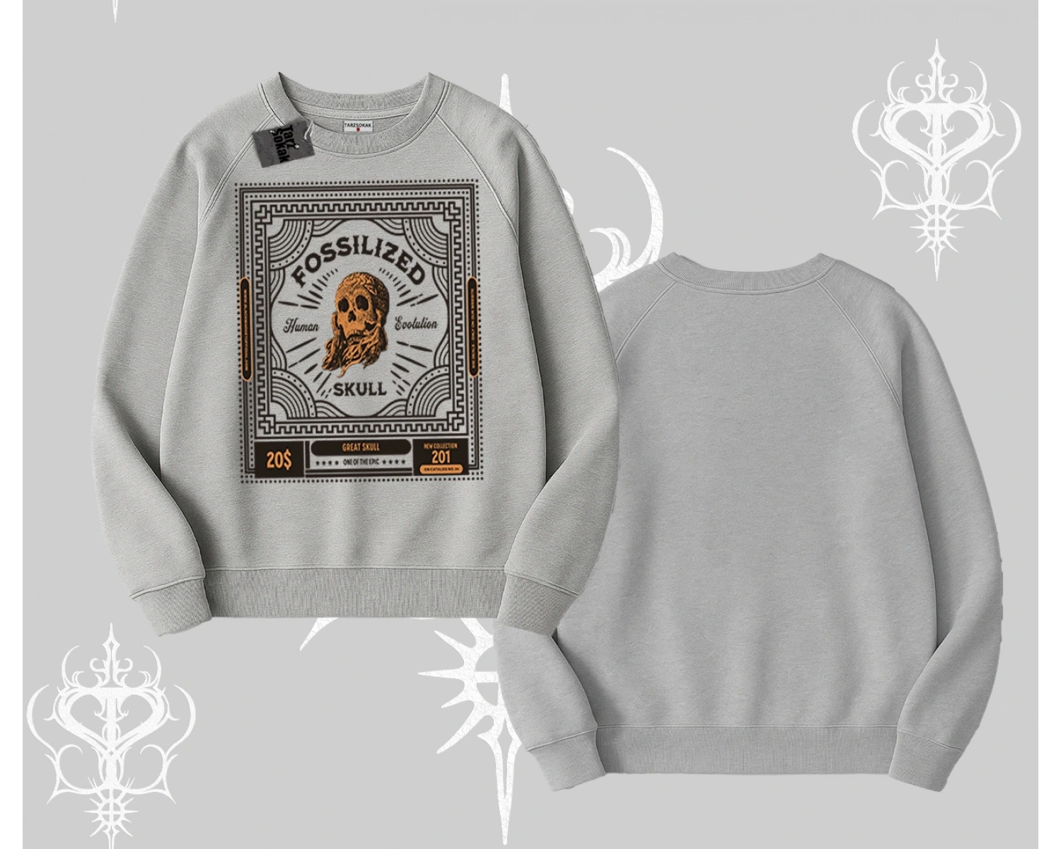 Biskilet Sweatshirt Fossilized Skull Underground Archive