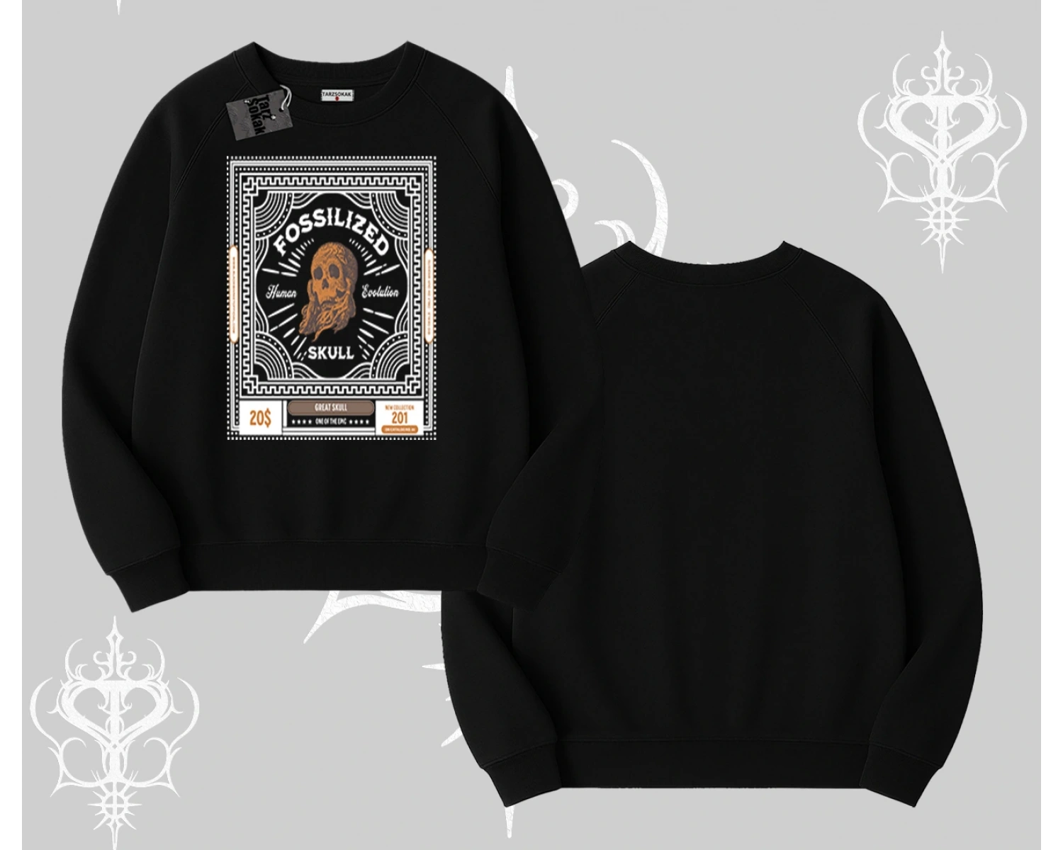 Biskilet Sweatshirt Fossilized Skull Underground Archive