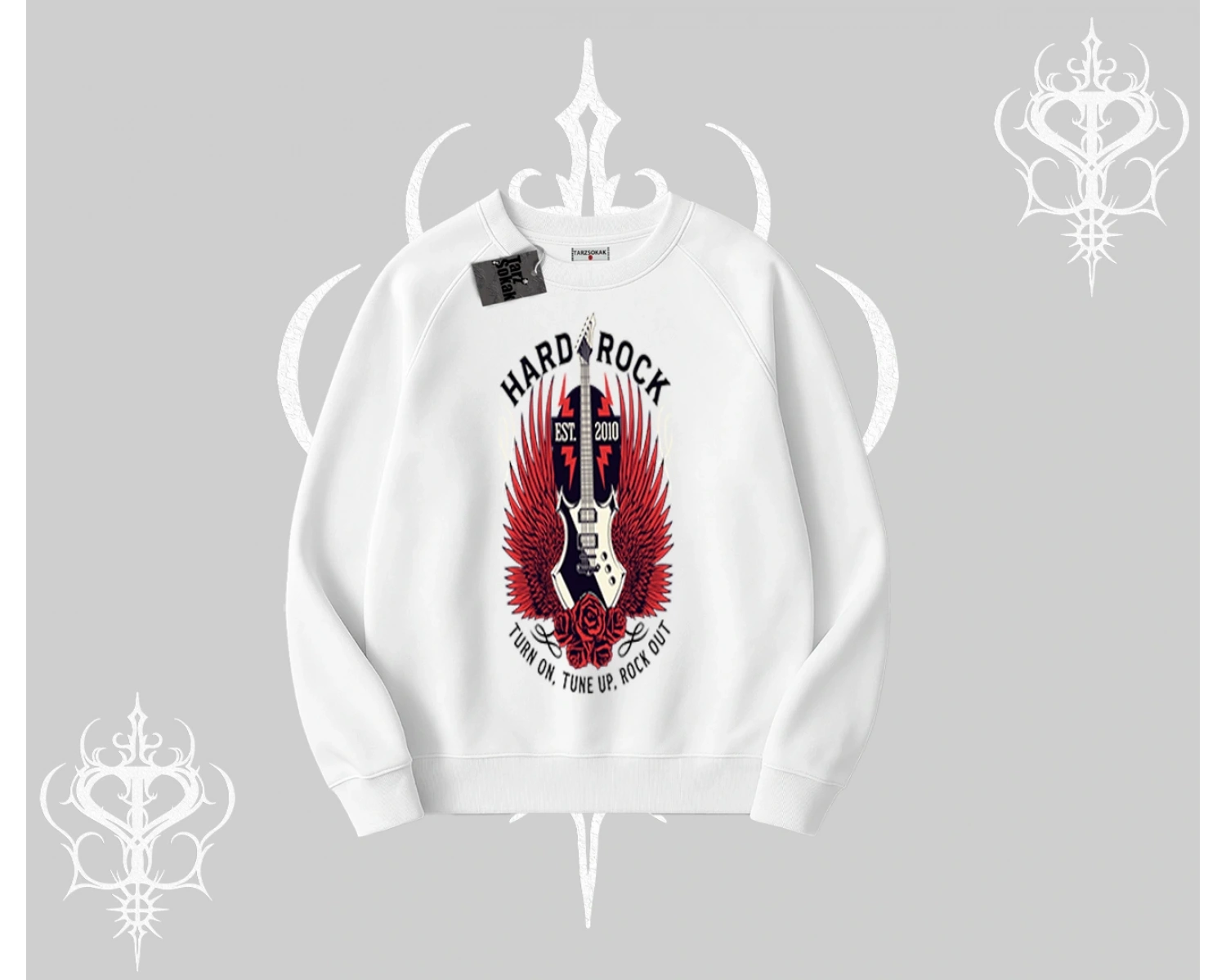 Biskilet Sweatshirt Hard Rock Winged Guitar Rebellion