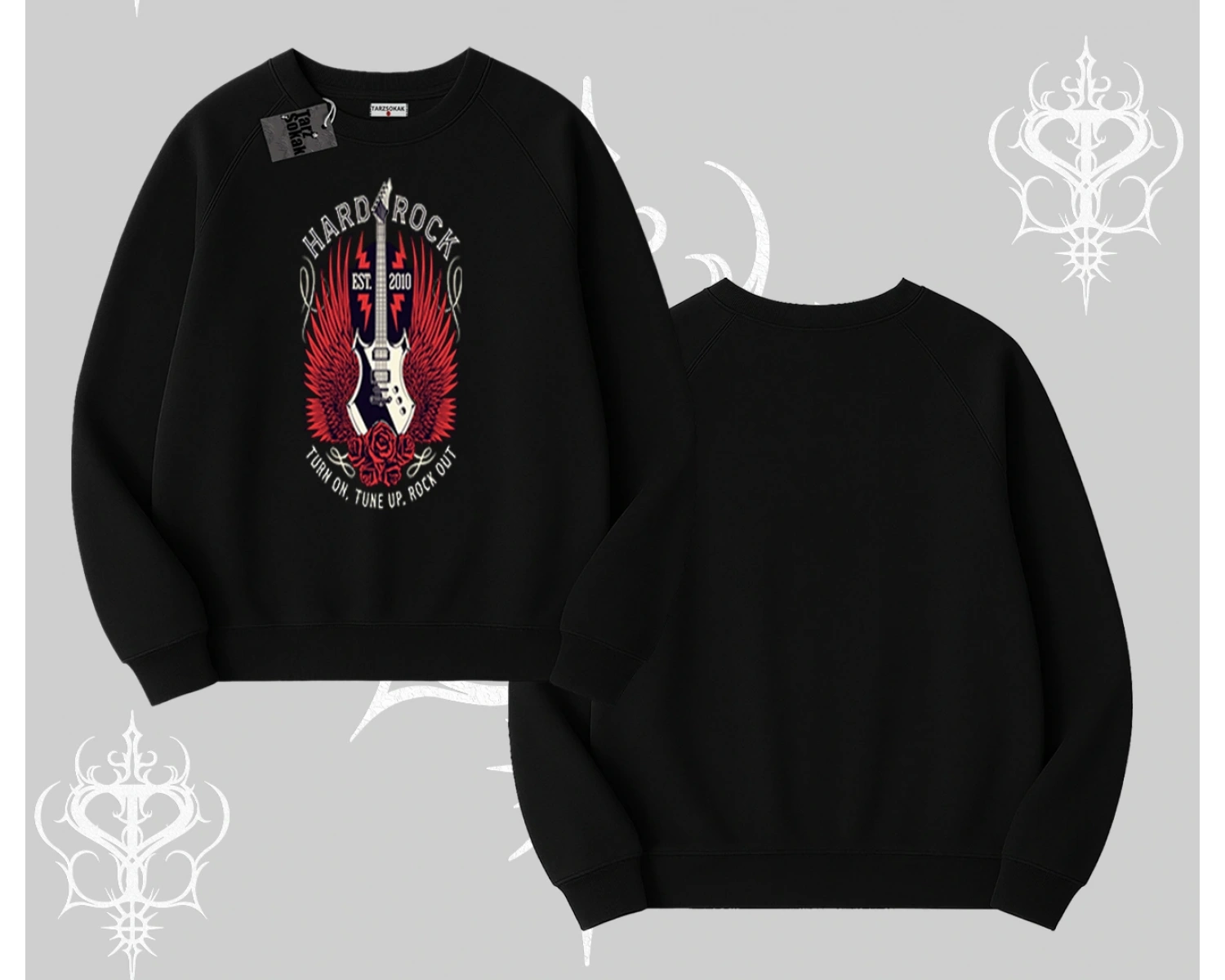 Biskilet Sweatshirt Hard Rock Winged Guitar Rebellion