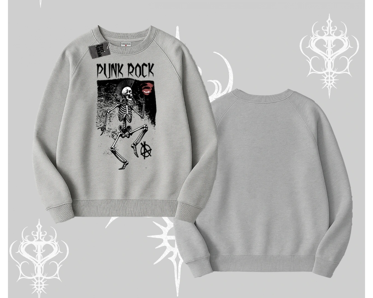 Biskilet Sweatshirt Punk Rock Chaos Skeleton Riot