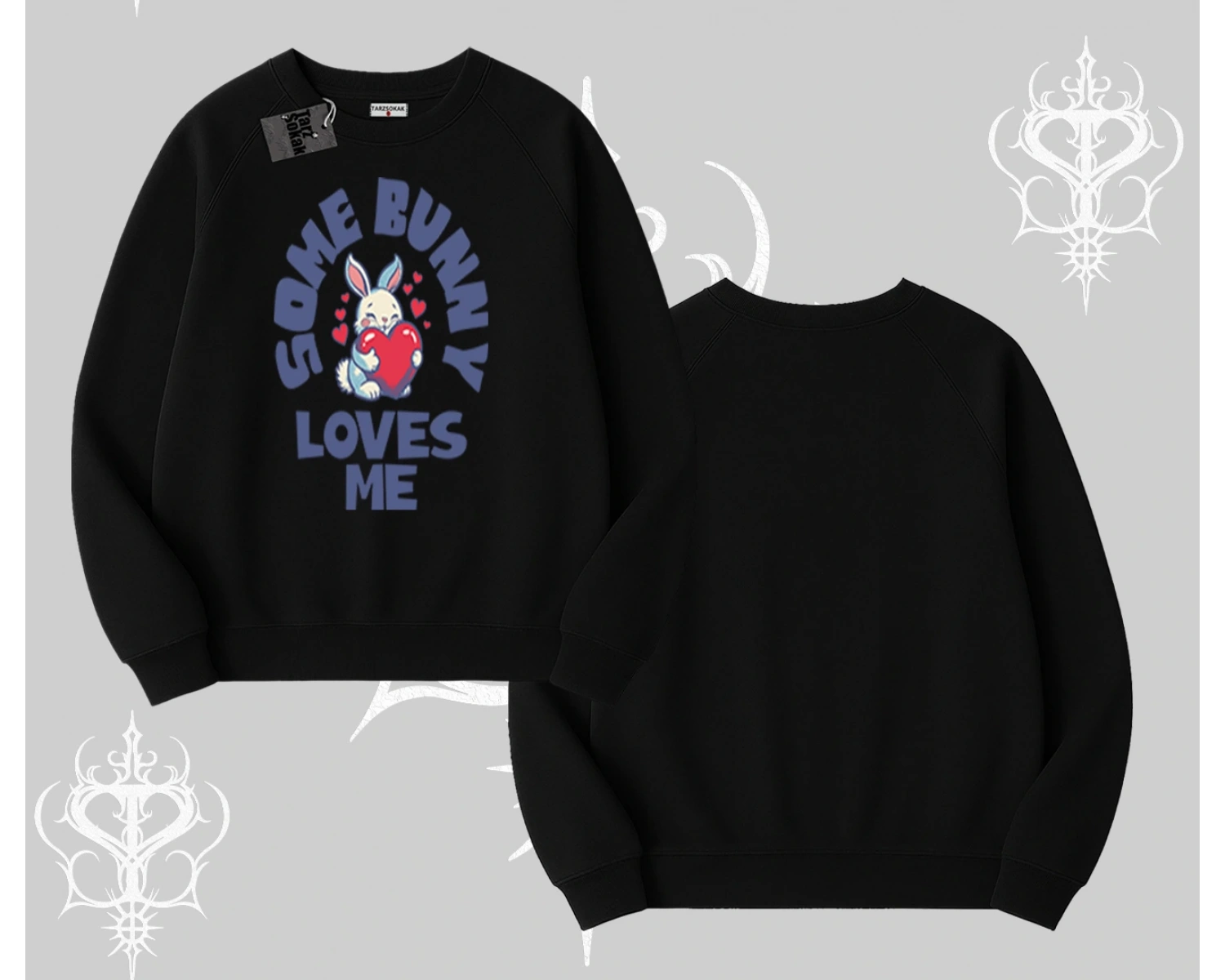Biskilet Sweatshirt Sevimli Tavşan Some Bunny Loves Me Baskılı
