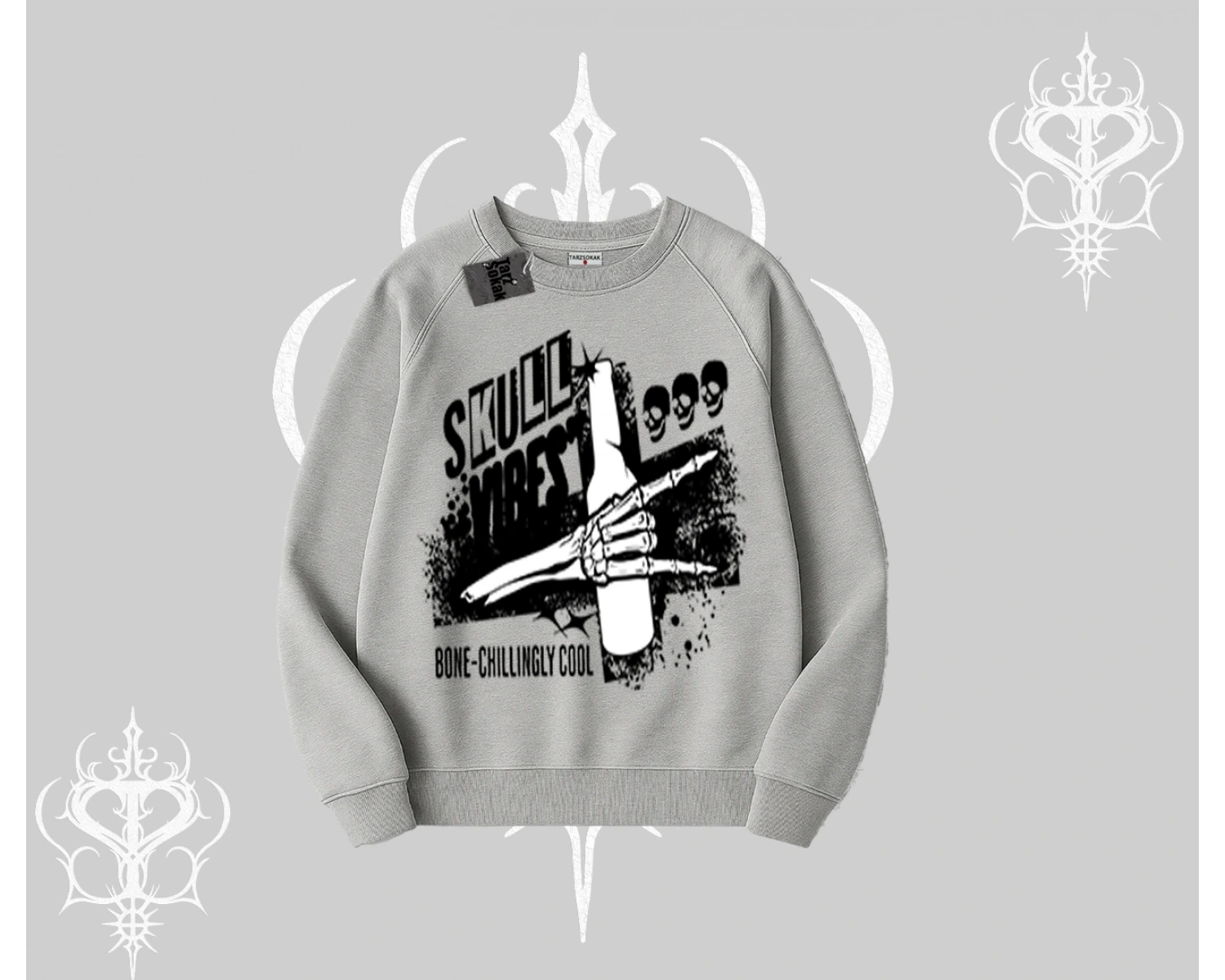 Biskilet Sweatshirt Skull Impact Bone Chilling Street Icon