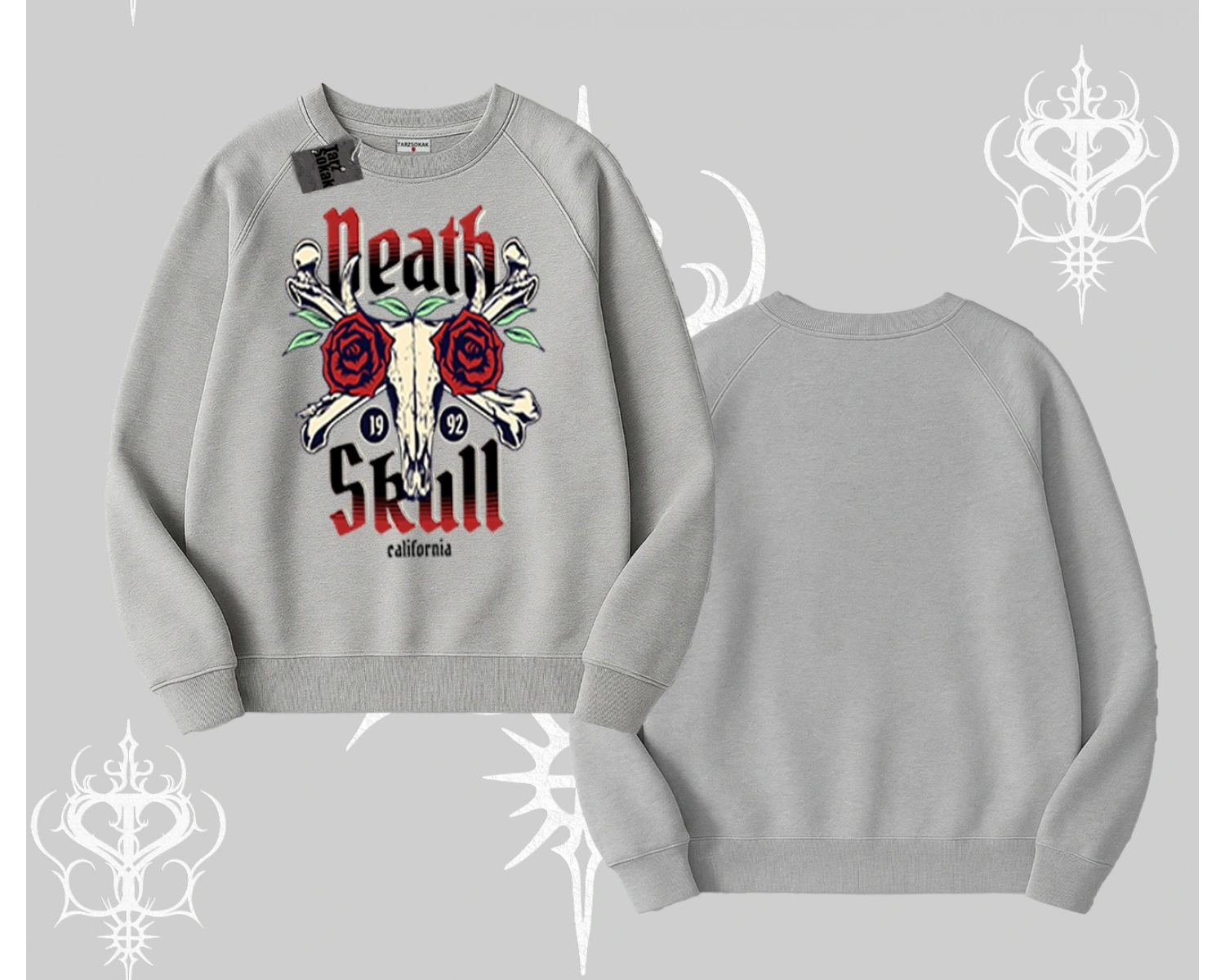 Biskilet Sweatshirt Skull & Roses Vintage West Coast Rebellion