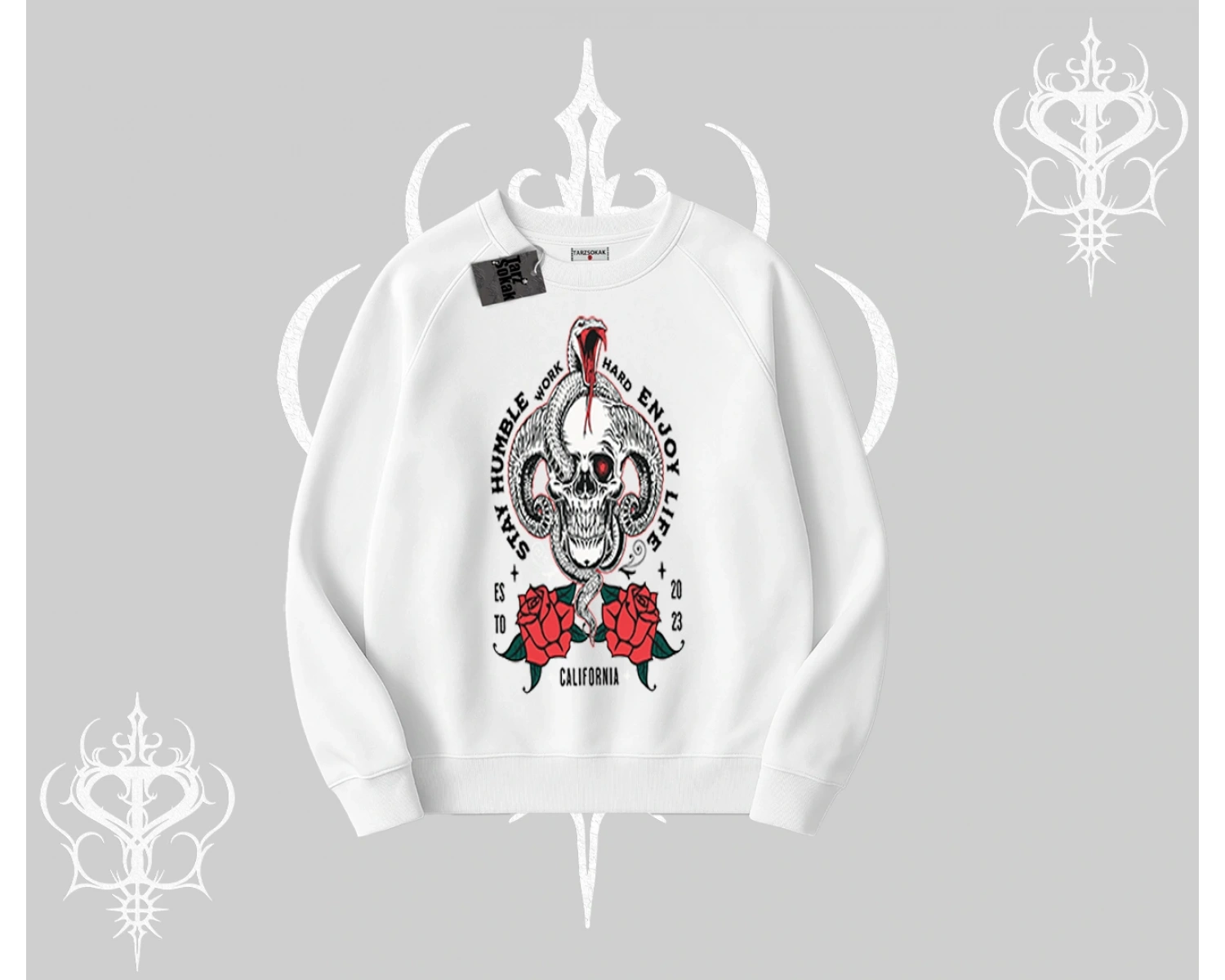 Biskilet Sweatshirt Stay Humble Work Hard Enjoy Life