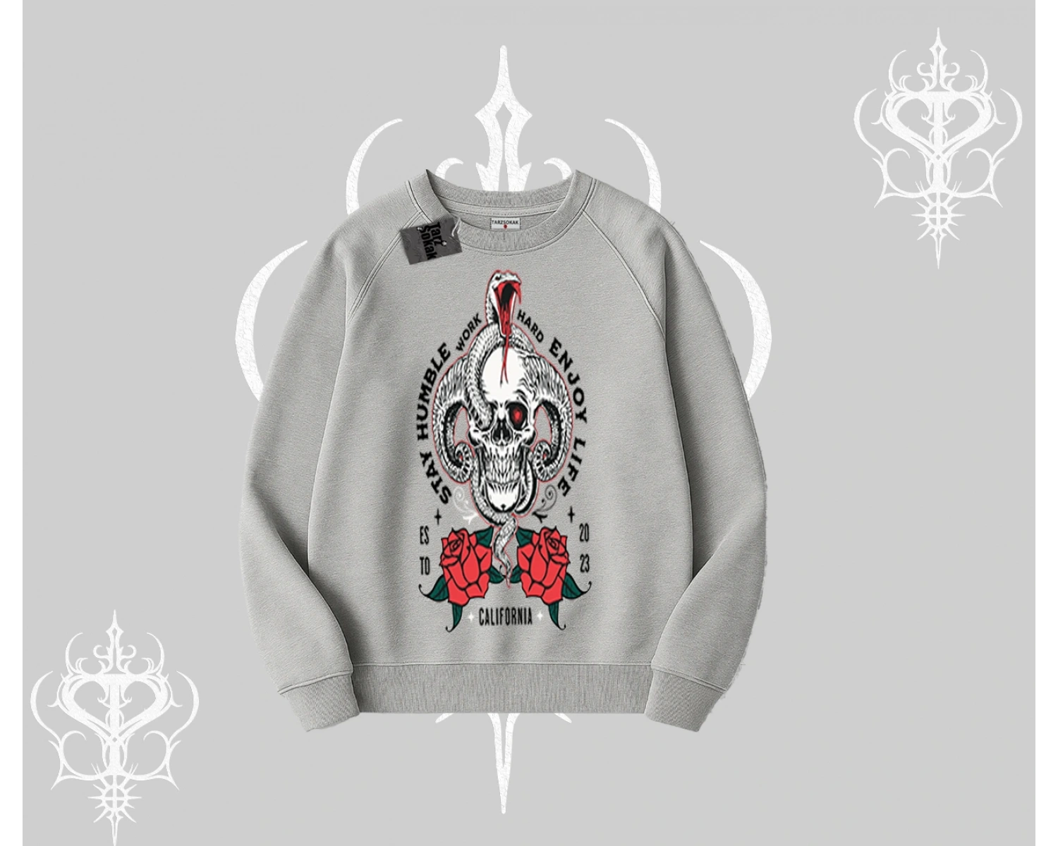 Biskilet Sweatshirt Stay Humble Work Hard Enjoy Life