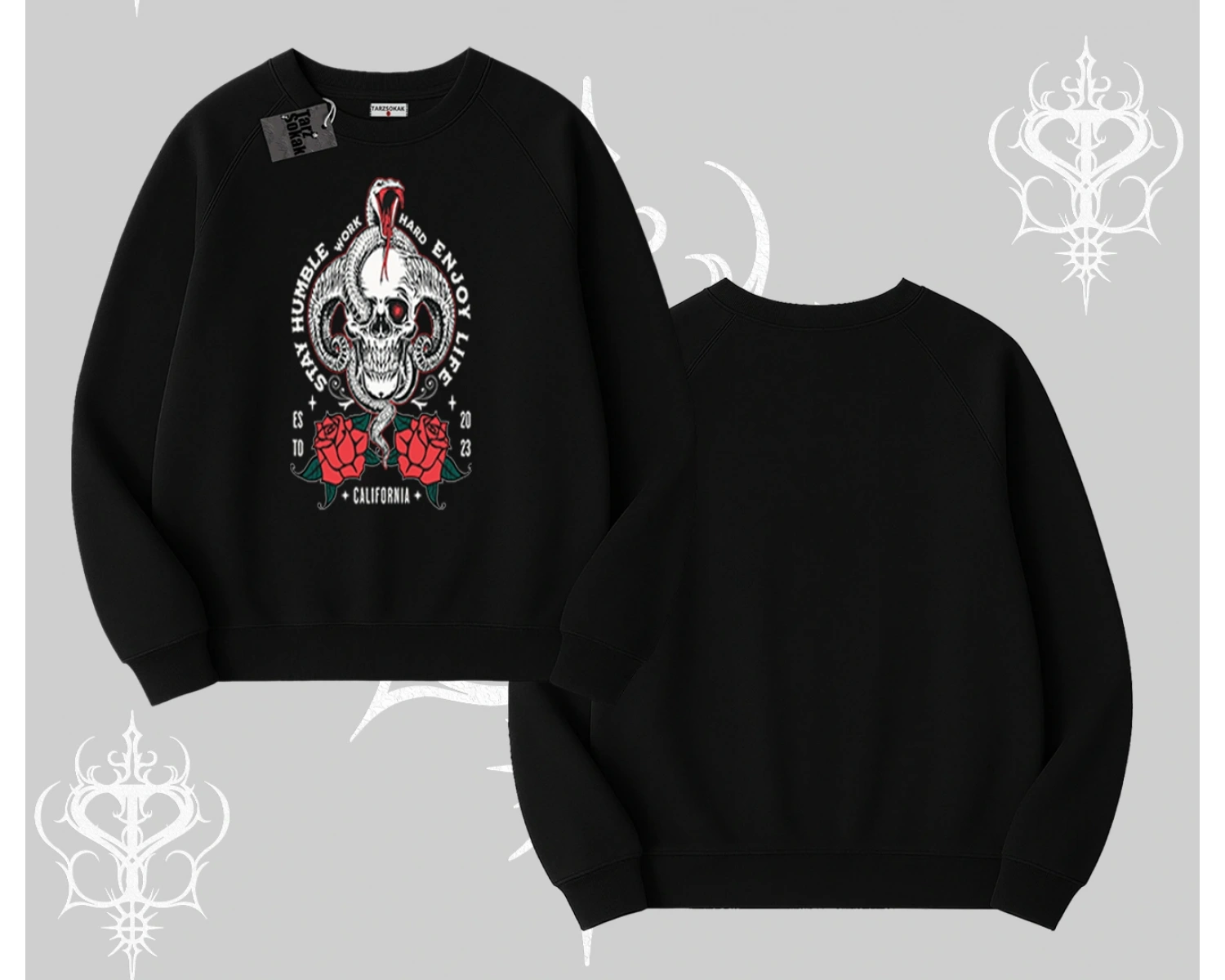 Biskilet Sweatshirt Stay Humble Work Hard Enjoy Life