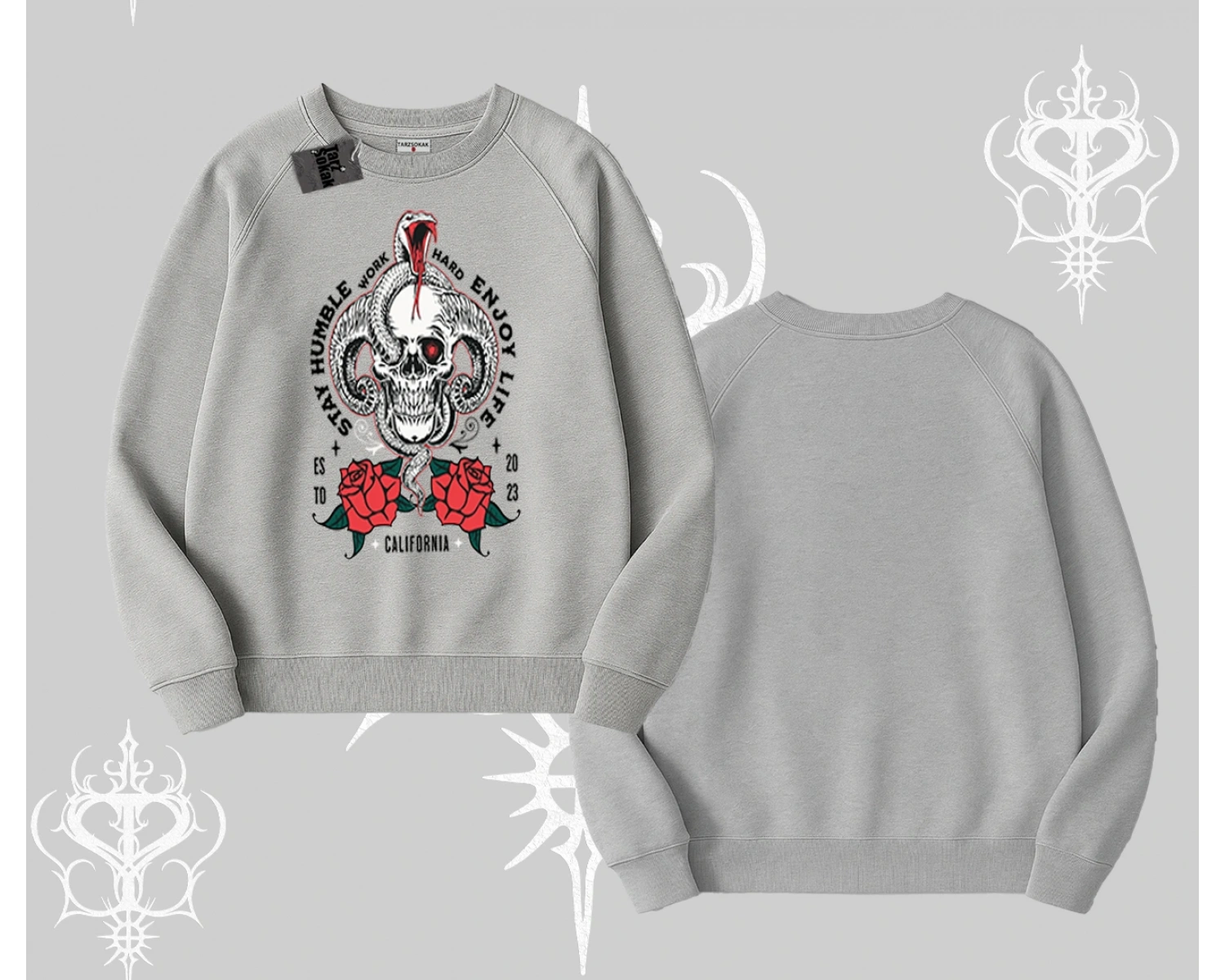 Biskilet Sweatshirt Stay Humble Work Hard Enjoy Life