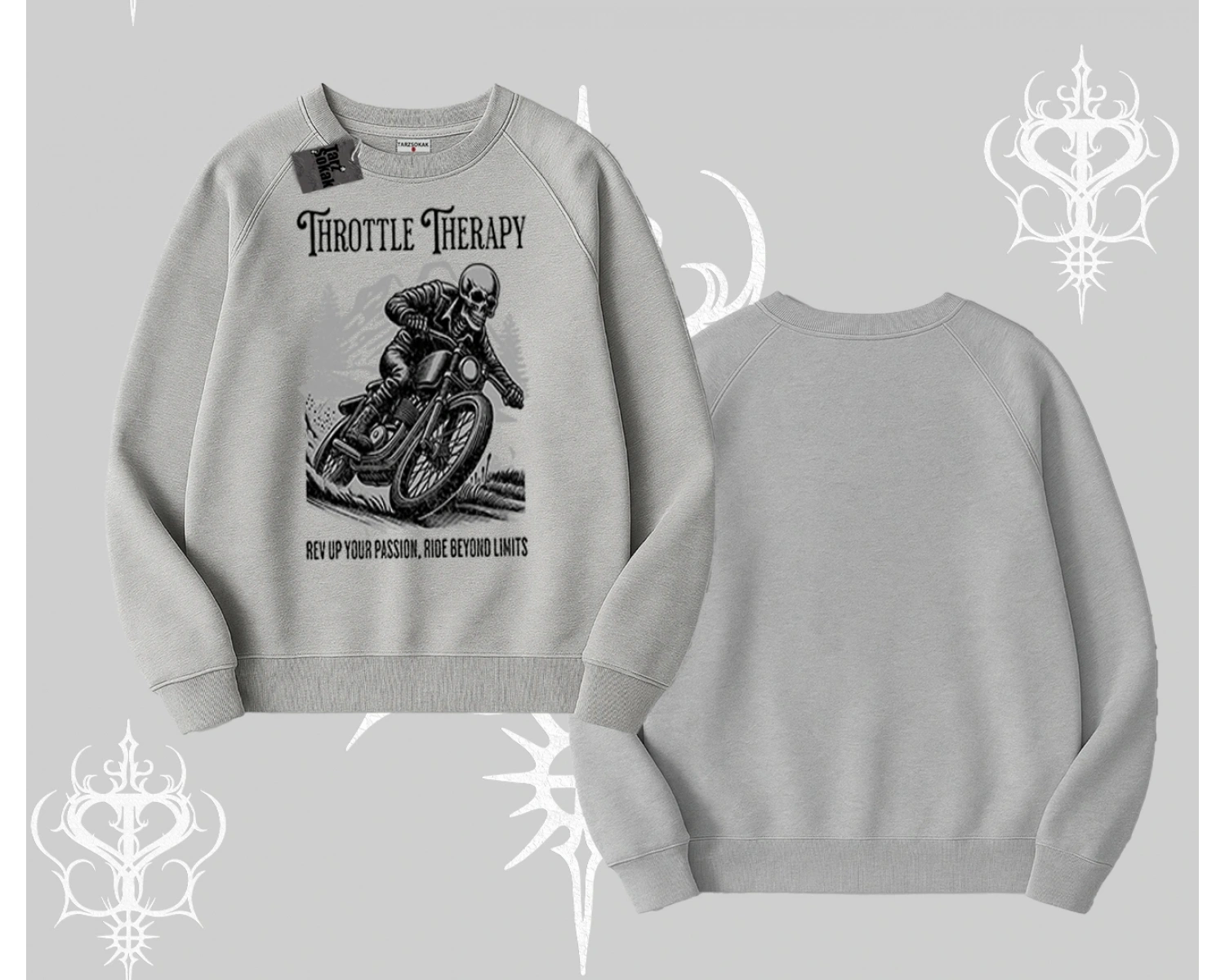 Biskilet Sweatshirt Throttle Therapy No Brakes Just Freedom