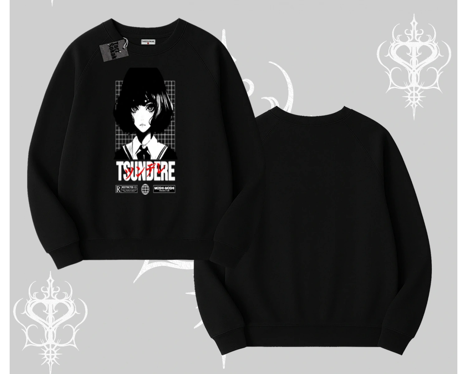 Biskilet Sweatshirt Tsundere Anime Japanese Style Baskılı