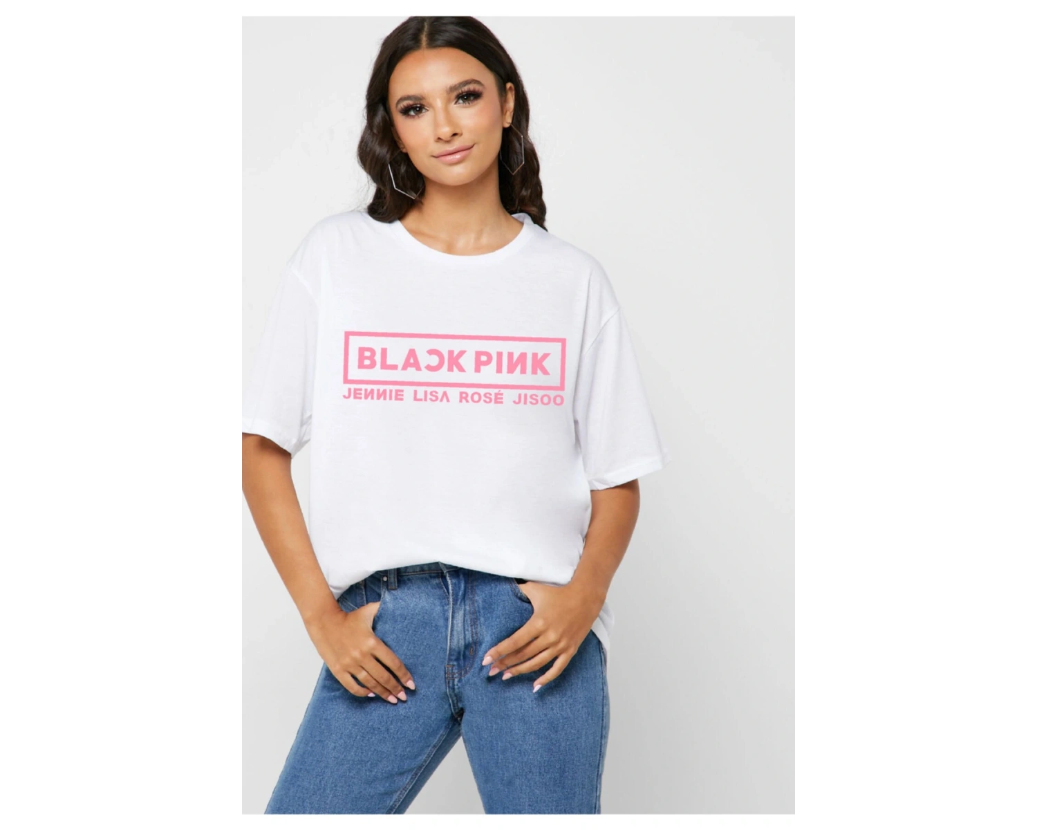 Black Pink Oversize Tişört